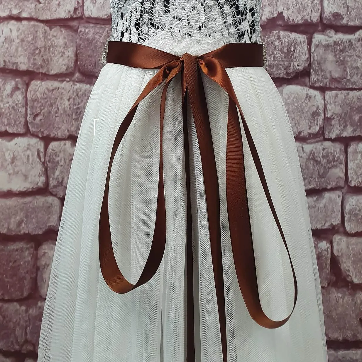 Slim Diamante Sash - Various Colours