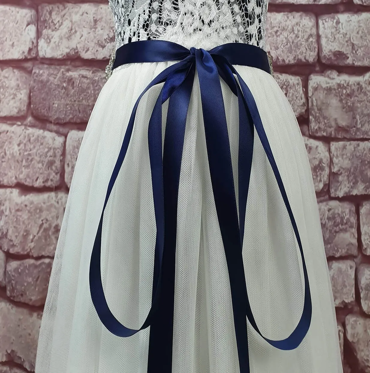 Slim Diamante Sash - Various Colours