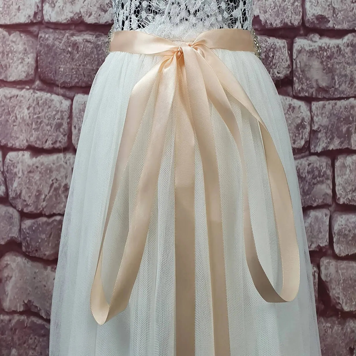 Slim Diamante Sash - Various Colours