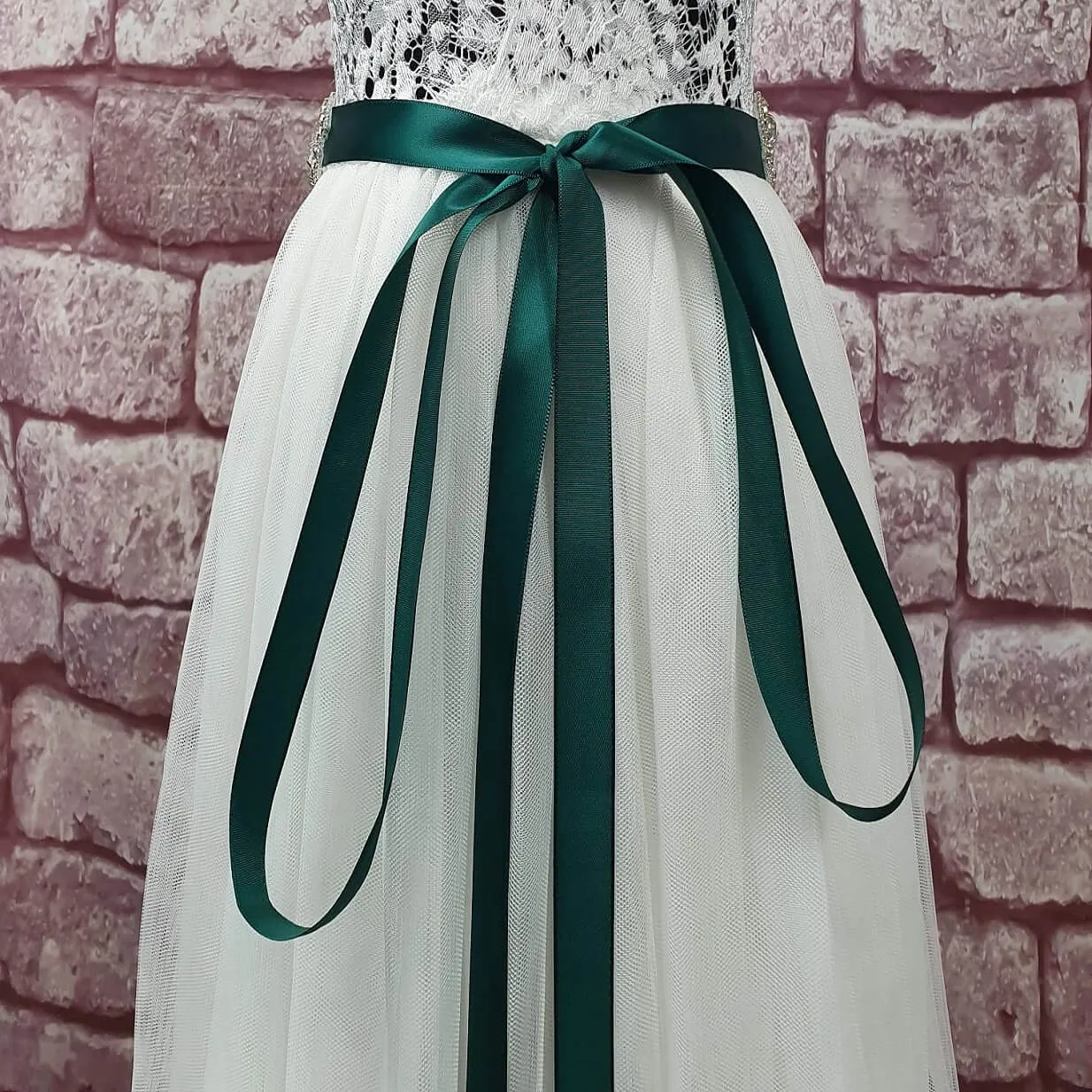 Slim Diamante Sash - Various Colours