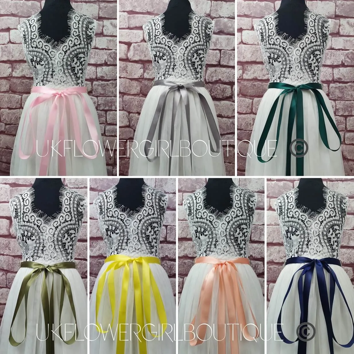 Slim Diamante Sash - Various Colours