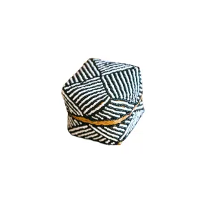 Small Beaded Decorative Bamboo Box