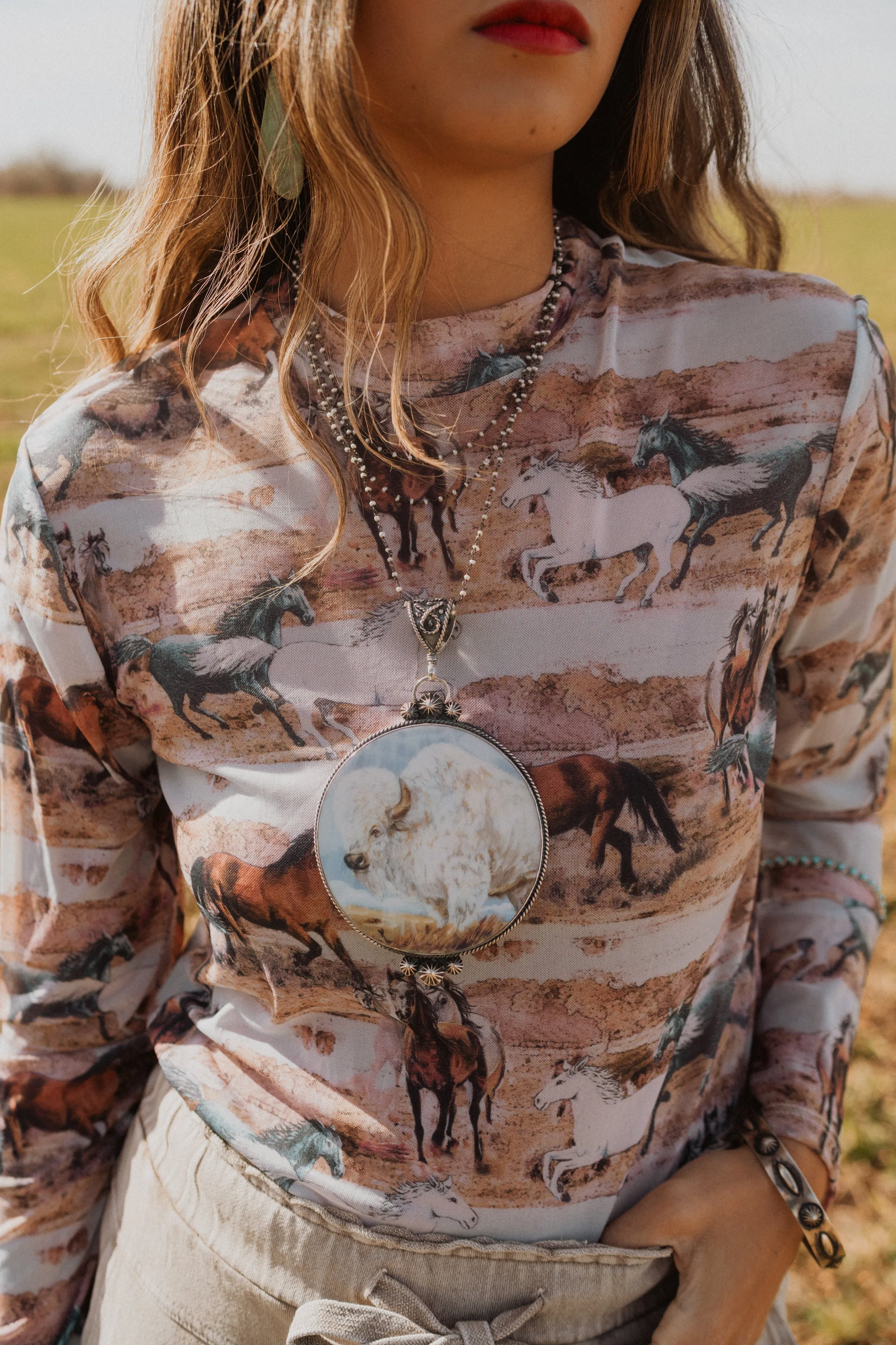 Snow White Buffalo Necklace - FINAL SALE