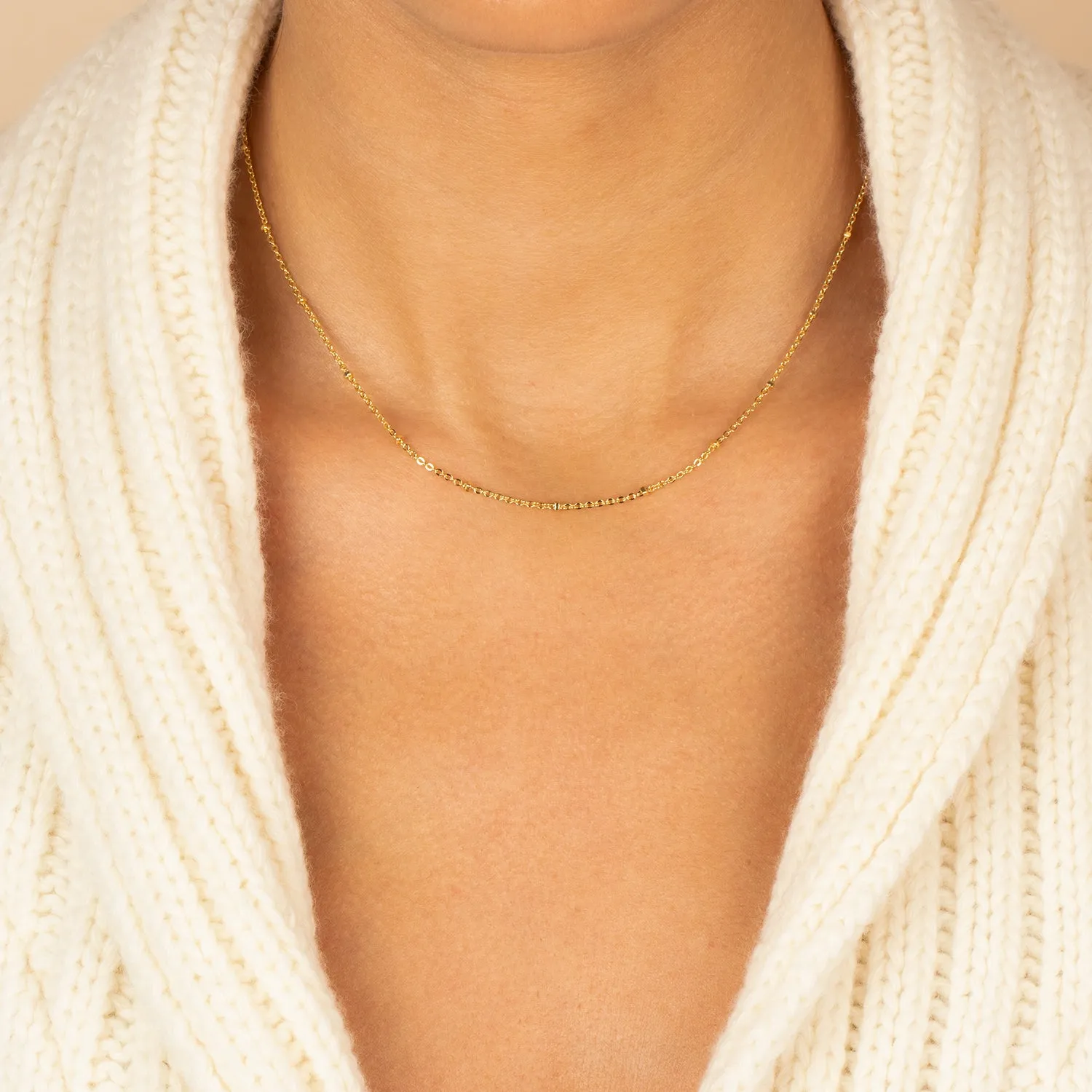 Solid Ball Chain Necklace