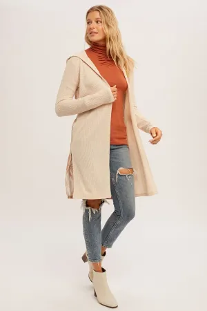 Southwestern Hoodie Rib Cardigan