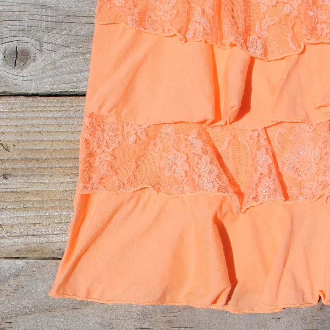 Spool Basics Ruffle Tank in Peach
