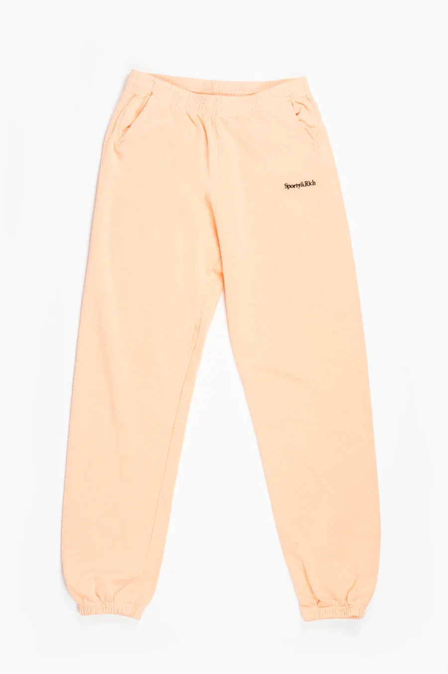SPORTY AND RICH SERIF LOGO SWEATPANTS PEACH PIE