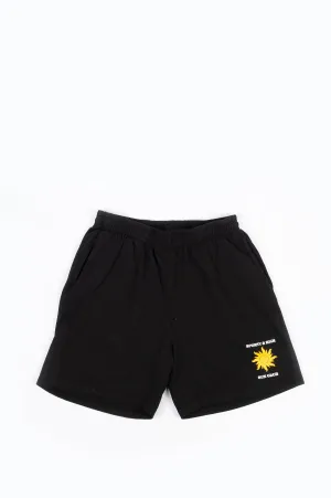 SPORTY AND RICH SUN CLUB SHORTS BLACK