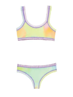 Sporty Rainbow Embroidered Bikini ::RET