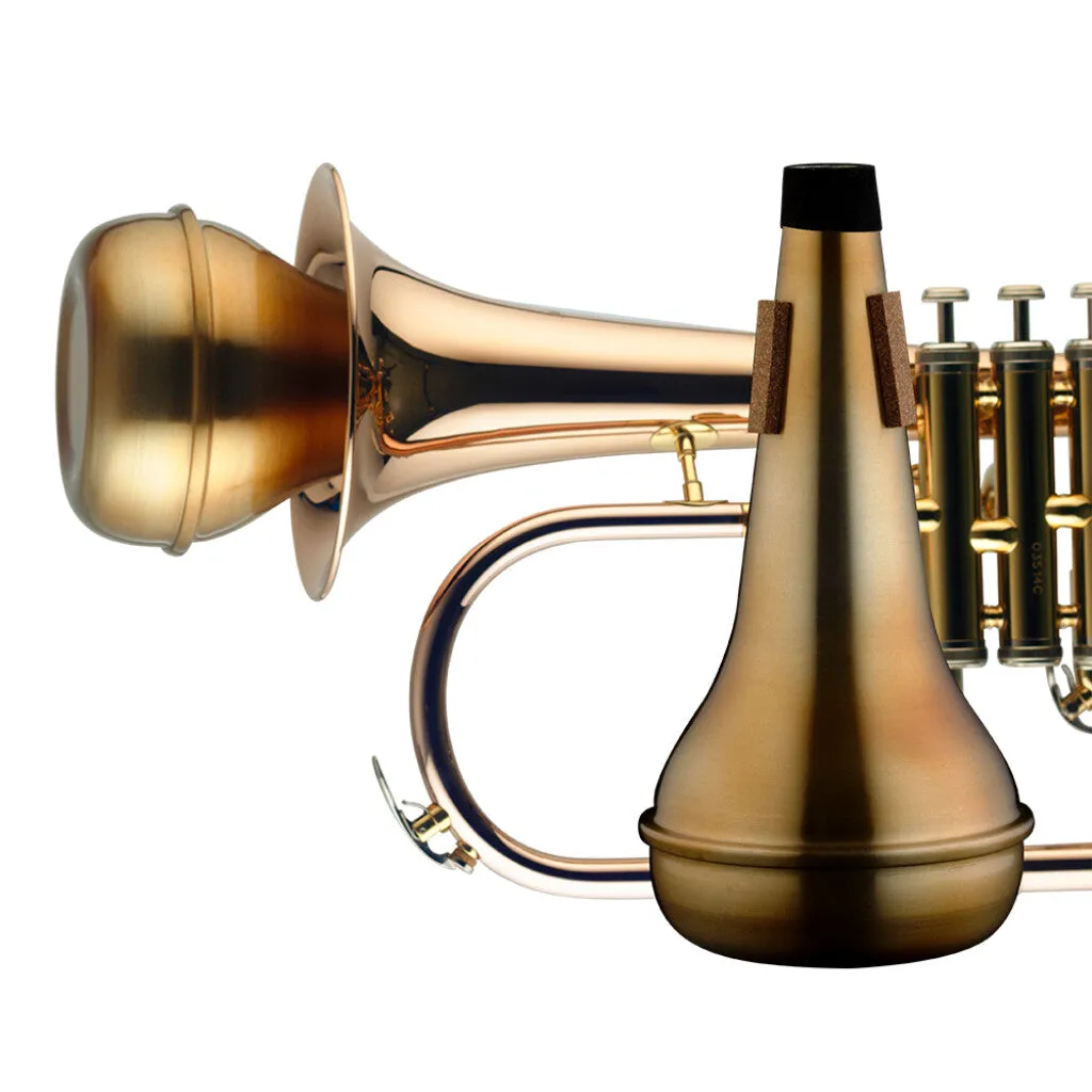 Stagg (MFH-S3AV) Flugel Horn Straight Mute - Vintage Patina Finish