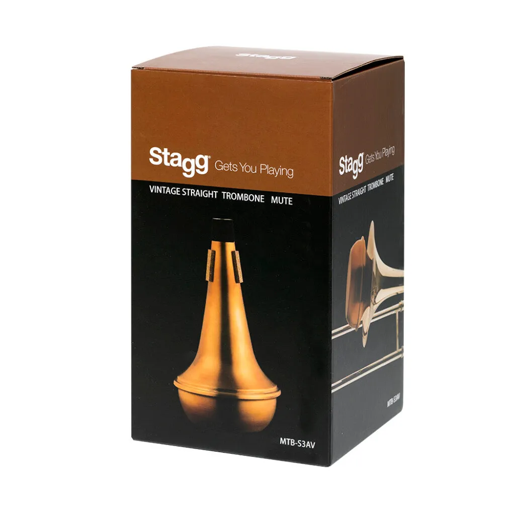 Stagg (MTB-S3AV) Trombone Straight Mute - Vintage Patina Finish