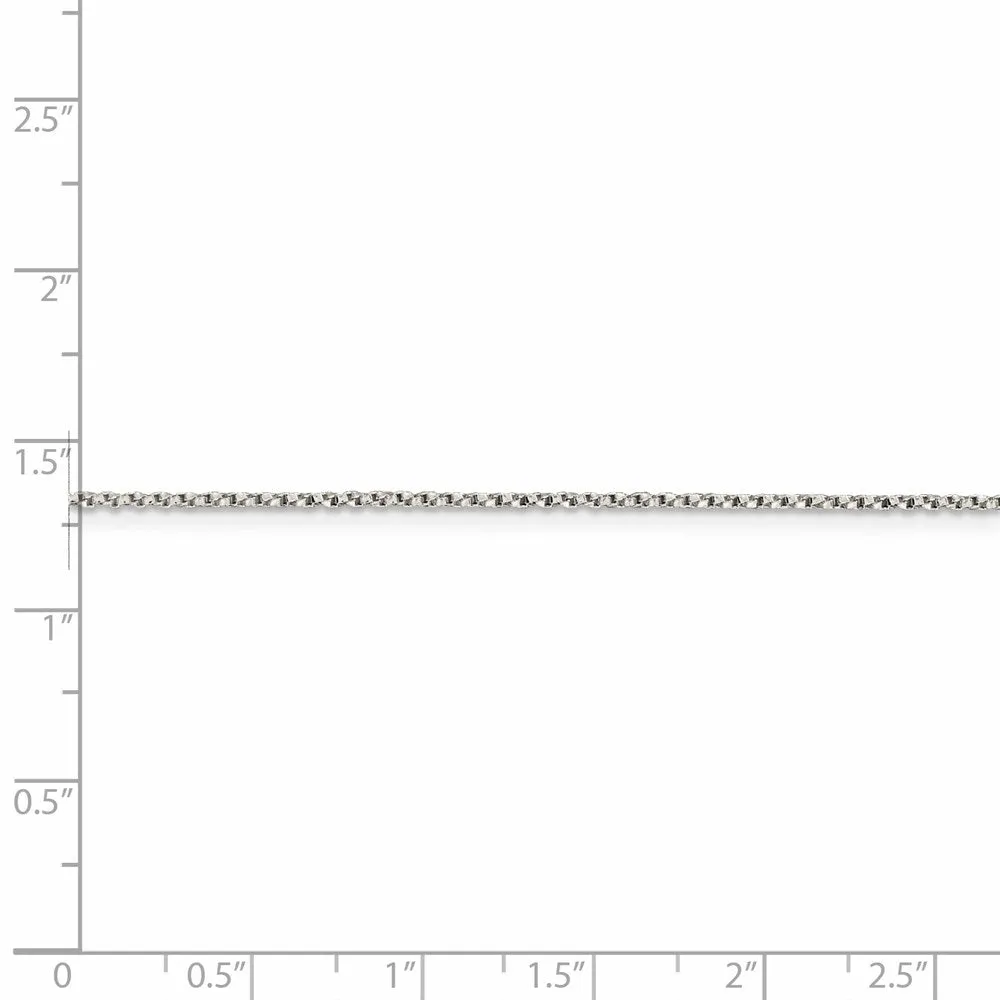 Sterling Silver 1.25mm Twisted Box Chain