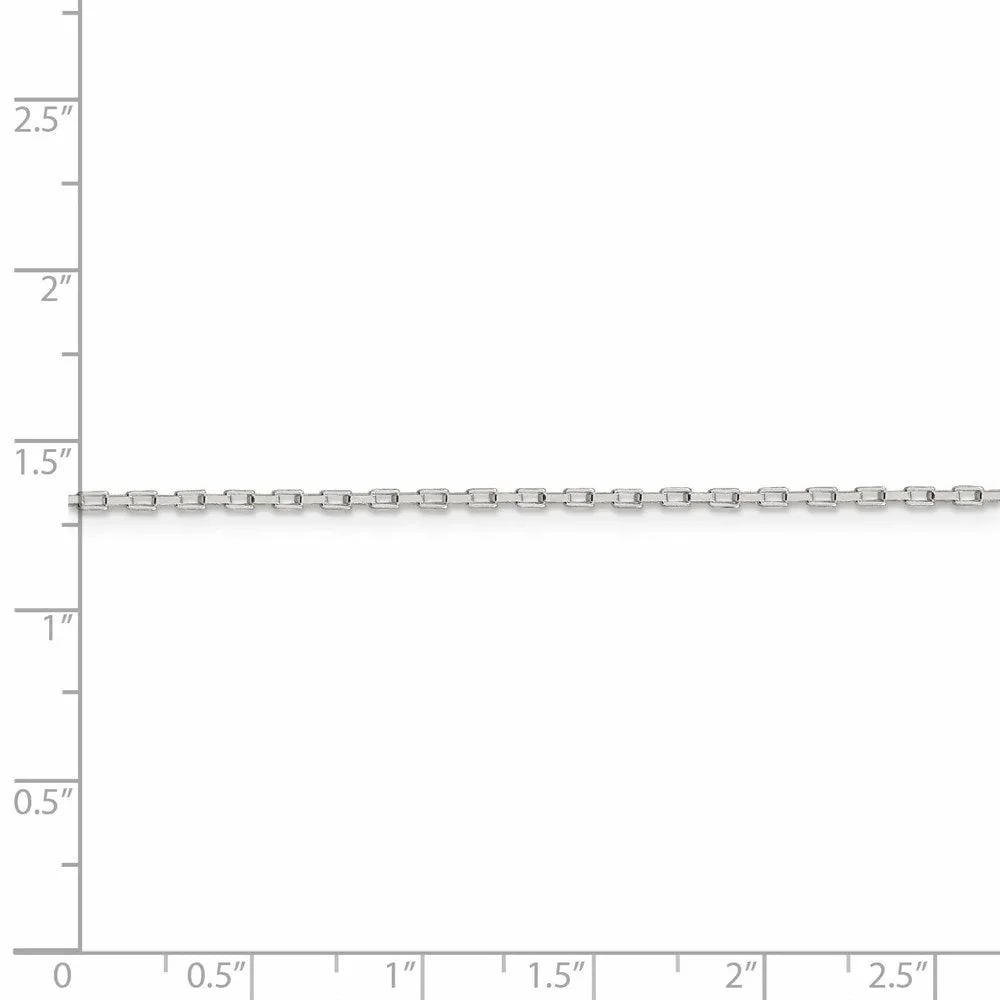Sterling Silver 1.3mm Elongated Box Chain
