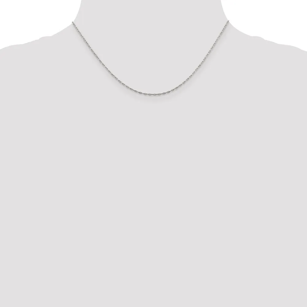Sterling Silver 1.4mm Flat Oval Cable Chain