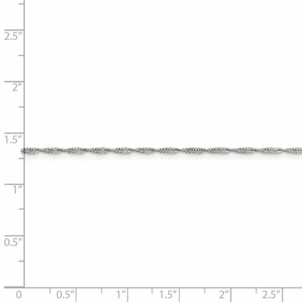 Sterling Silver 1.4mm Singapore Chain