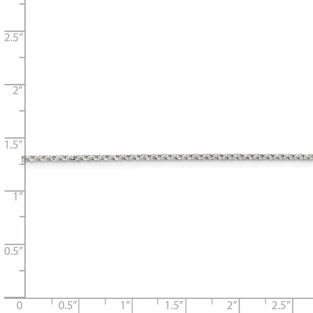 Sterling Silver 1.5mm Diamond-cut Cable Chain