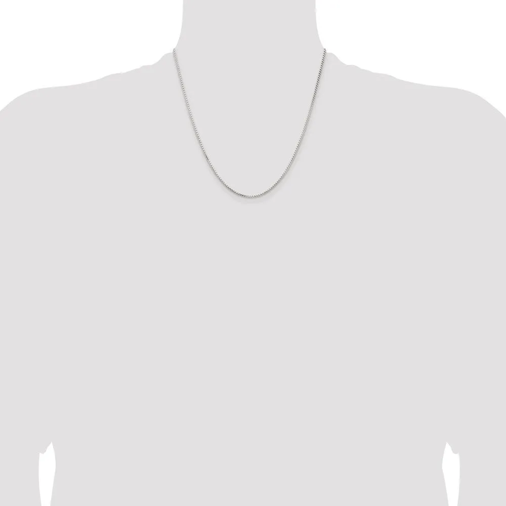 Sterling Silver 1.5mm Diamond-cut Round Box Chain