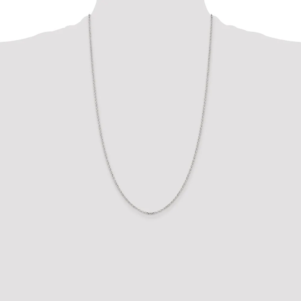 Sterling Silver 1.75mm Diamond-cut Cable Chain