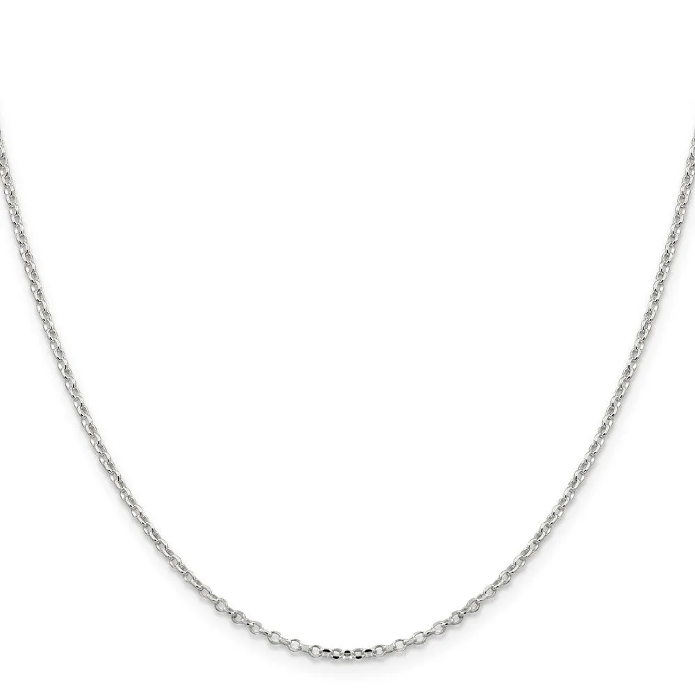 Sterling Silver 1.75mm Diamond-cut Cable Chain
