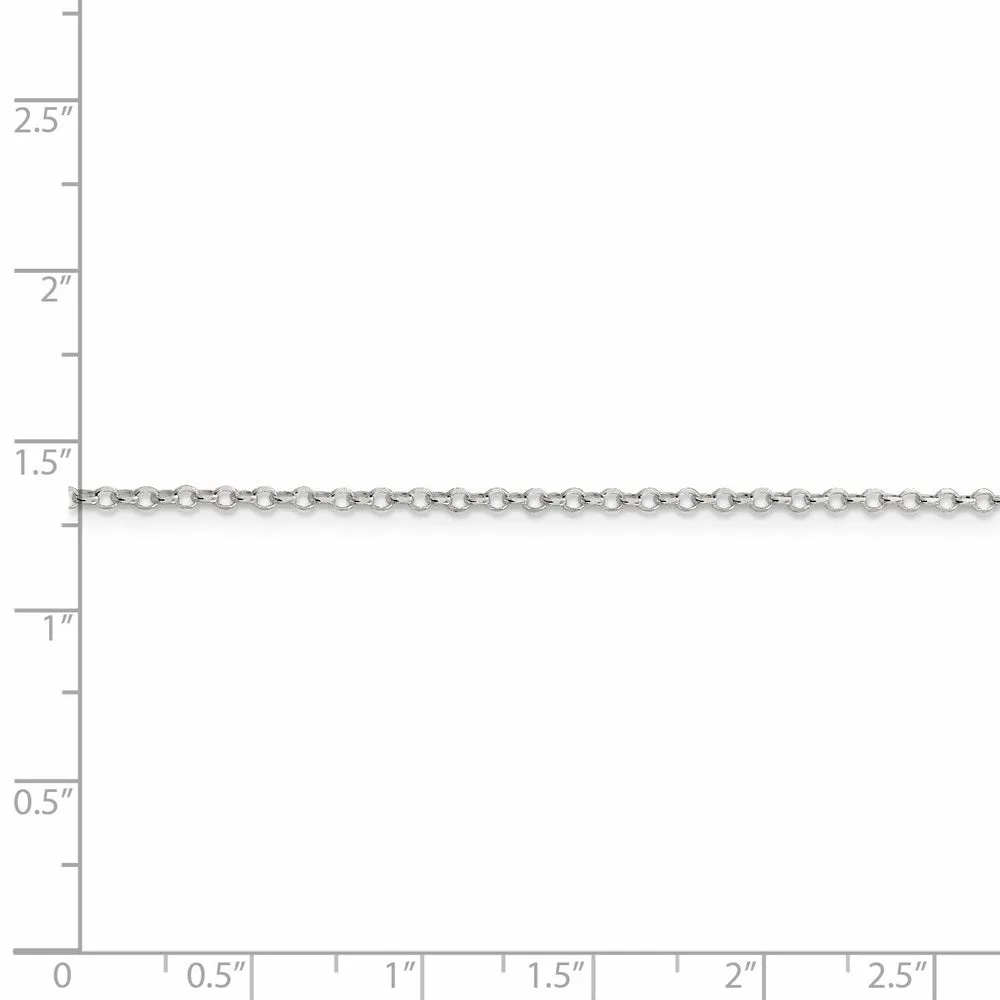 Sterling Silver 1.75mm Diamond-cut Cable Chain