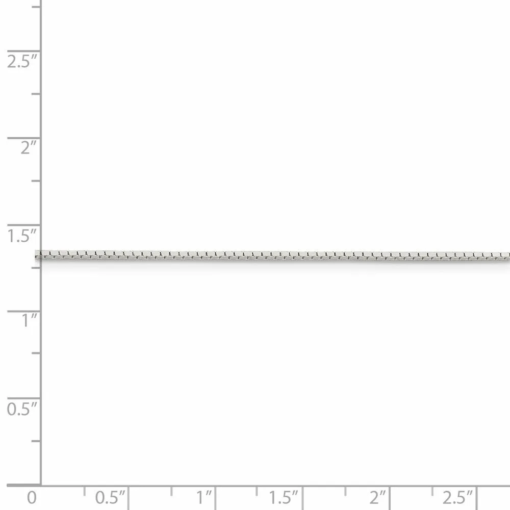 Sterling Silver 1mm Mirror Box Chain