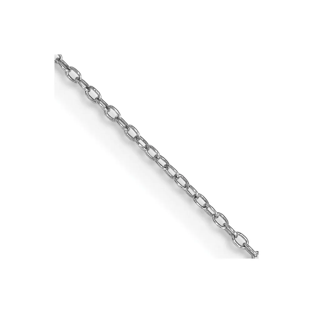 Sterling Silver 1mm Rhodium-plated Cable Chain