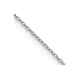 Sterling Silver 1mm Rhodium-plated Cable Chain