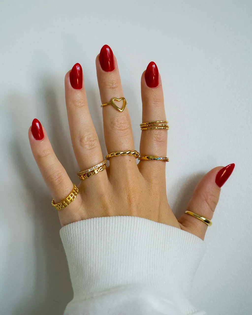 Sterling Silver 2 Row Chain Ring