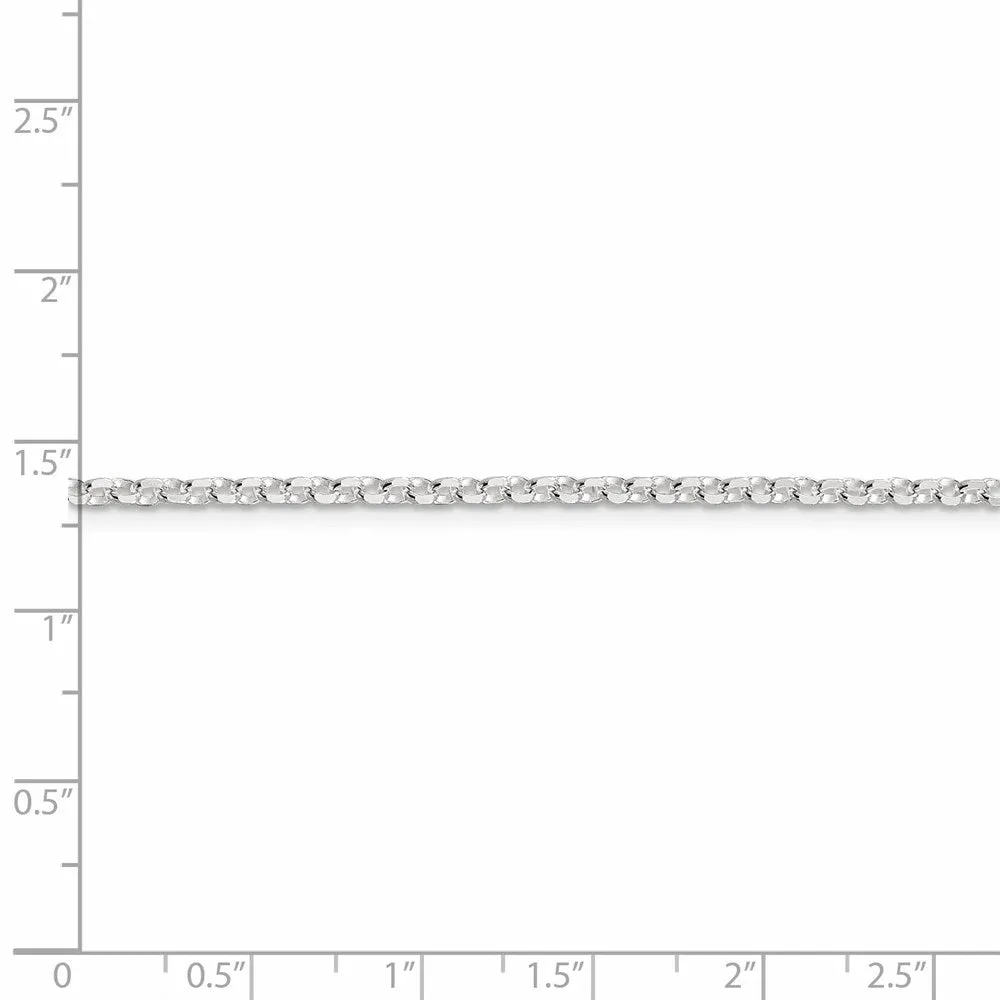 Sterling Silver 2.5mm Diamond-cut Cable Chain