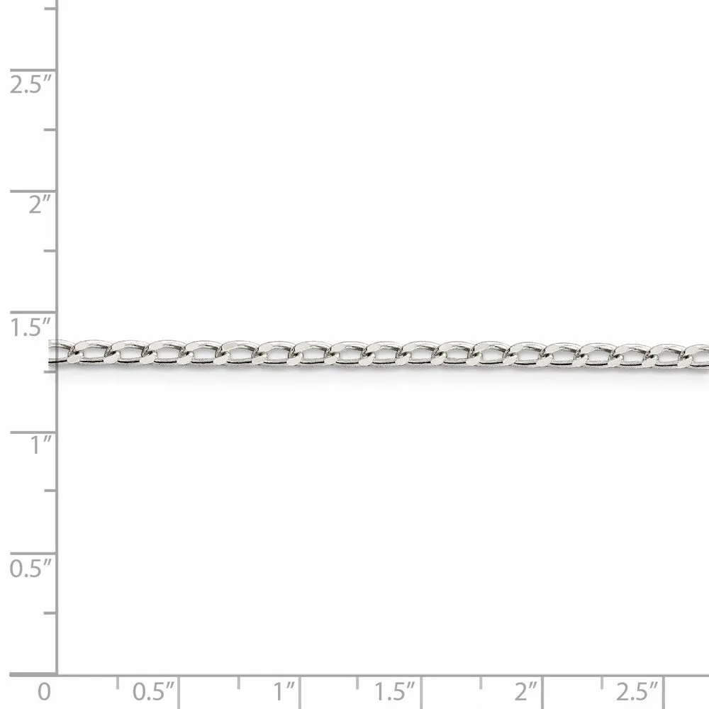 Sterling Silver 2.8mm Open Elongated Link Chain
