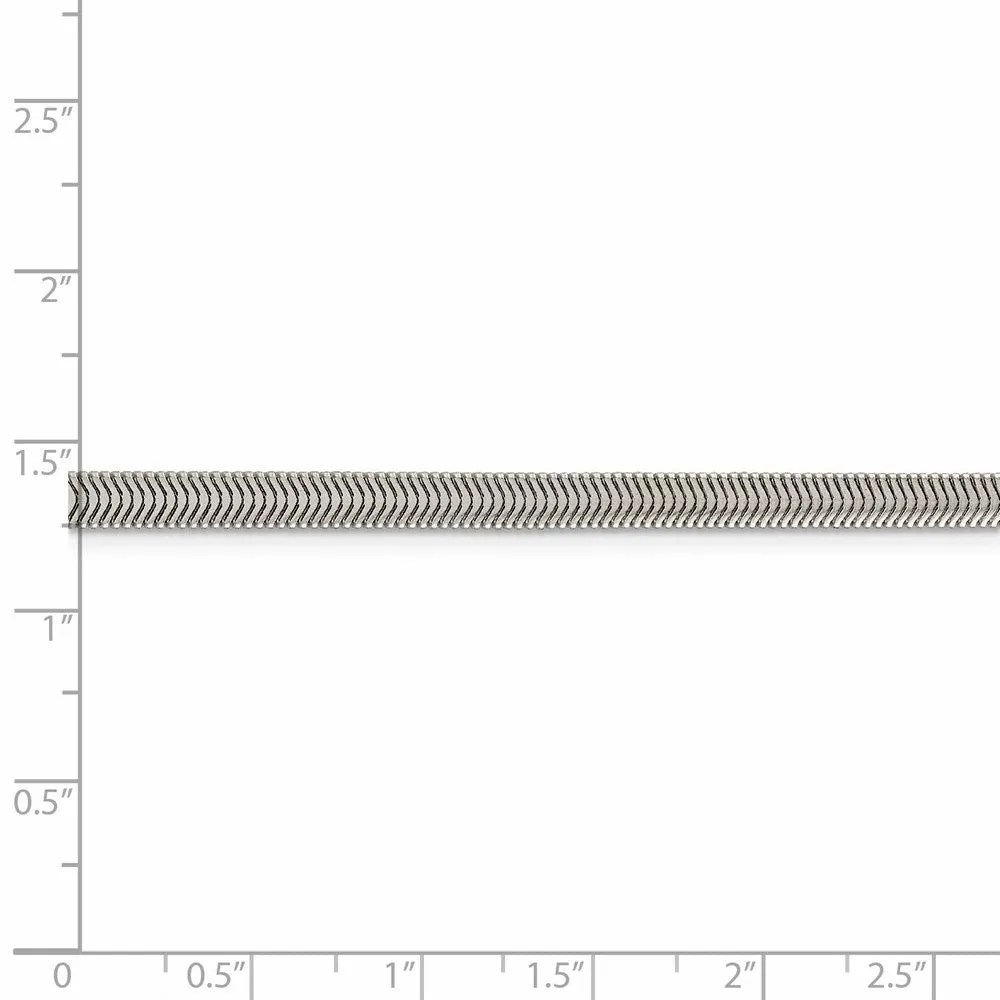 Sterling Silver 4.2mm Flat Oval Snake Chain