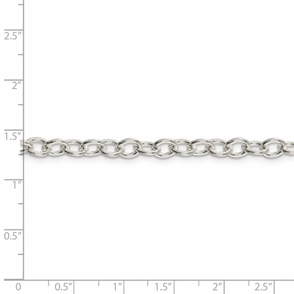 Sterling Silver 5.75mm Oval Cable Chain