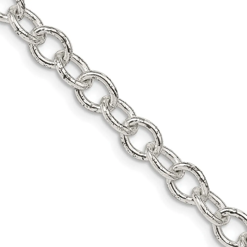 Sterling Silver 5.75mm Oval Cable Chain