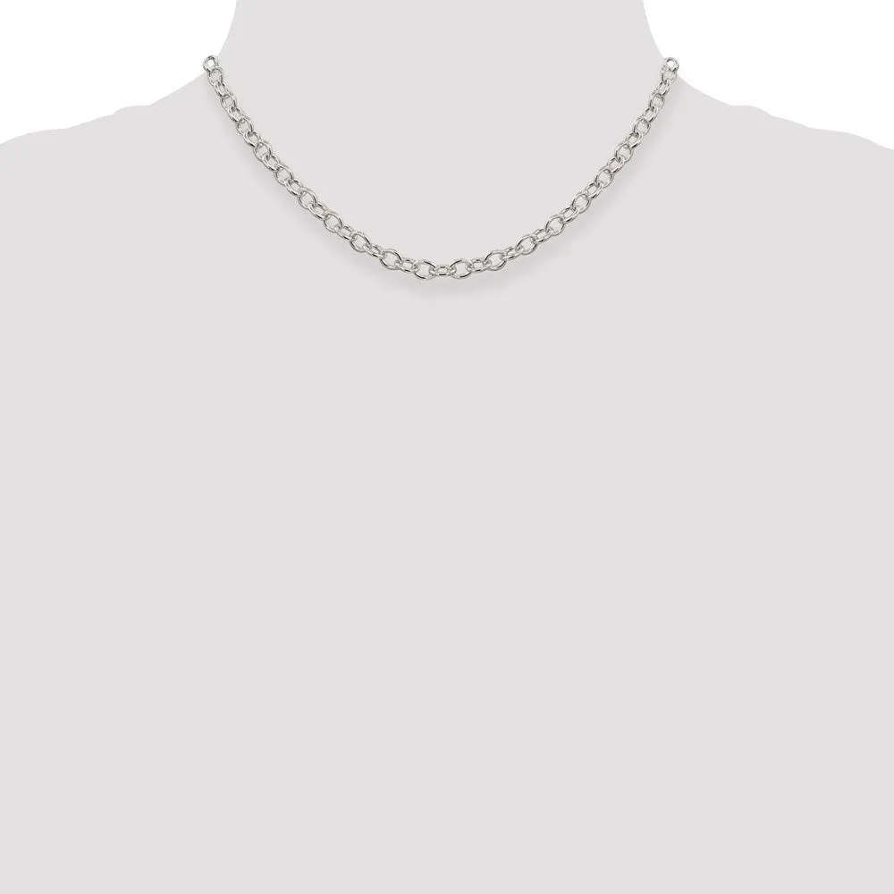 Sterling Silver 5.75mm Oval Cable Chain