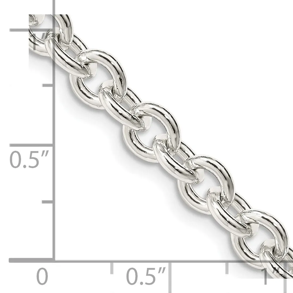 Sterling Silver 6.1mm Cable Chain