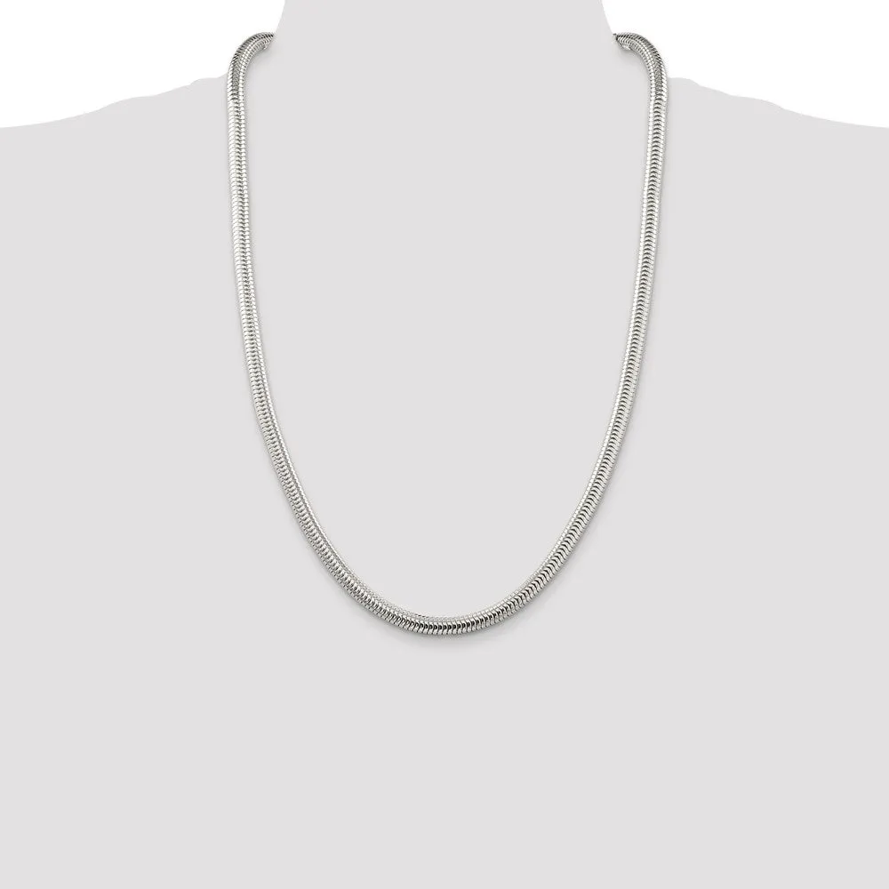 Sterling Silver 6mm Round Snake Chain