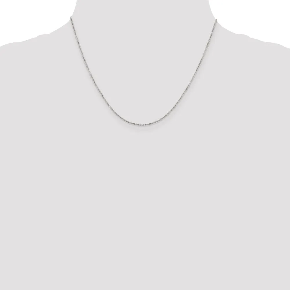 Sterling Silver .95mm Diamond-cut Forzantina Cable Chain