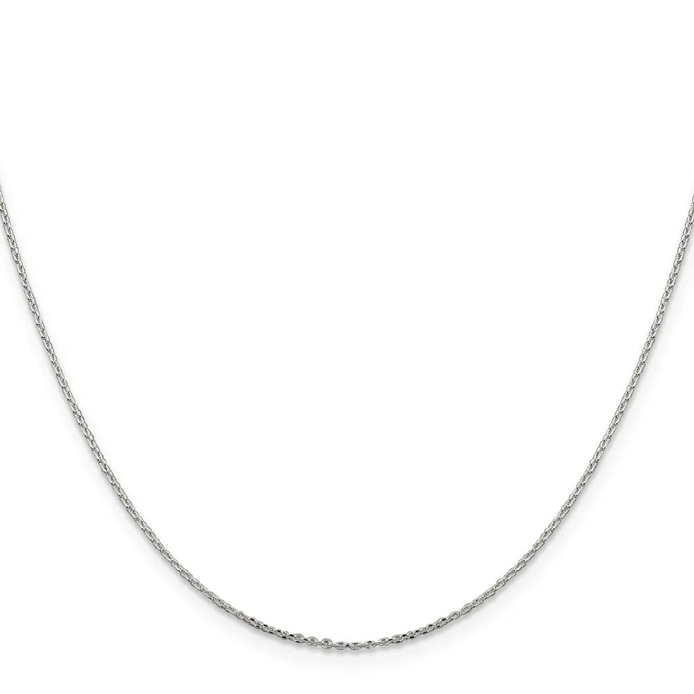 Sterling Silver .95mm Diamond-cut Forzantina Cable Chain