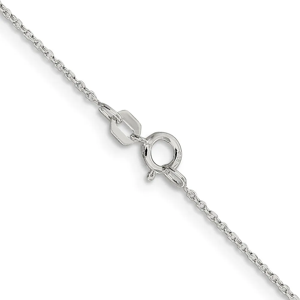 Sterling Silver .95mm Diamond-cut Forzantina Cable Chain