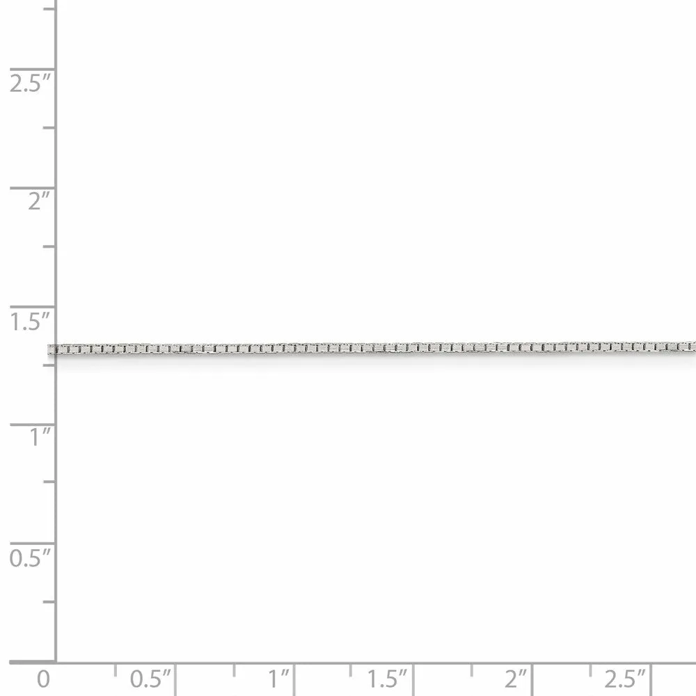 Sterling Silver .9mm 8 Sided Diamond-cut Mirror Box Chain