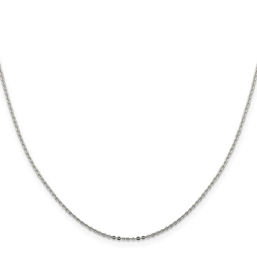 Sterling Silver .9mm Flat Link Cable Chain