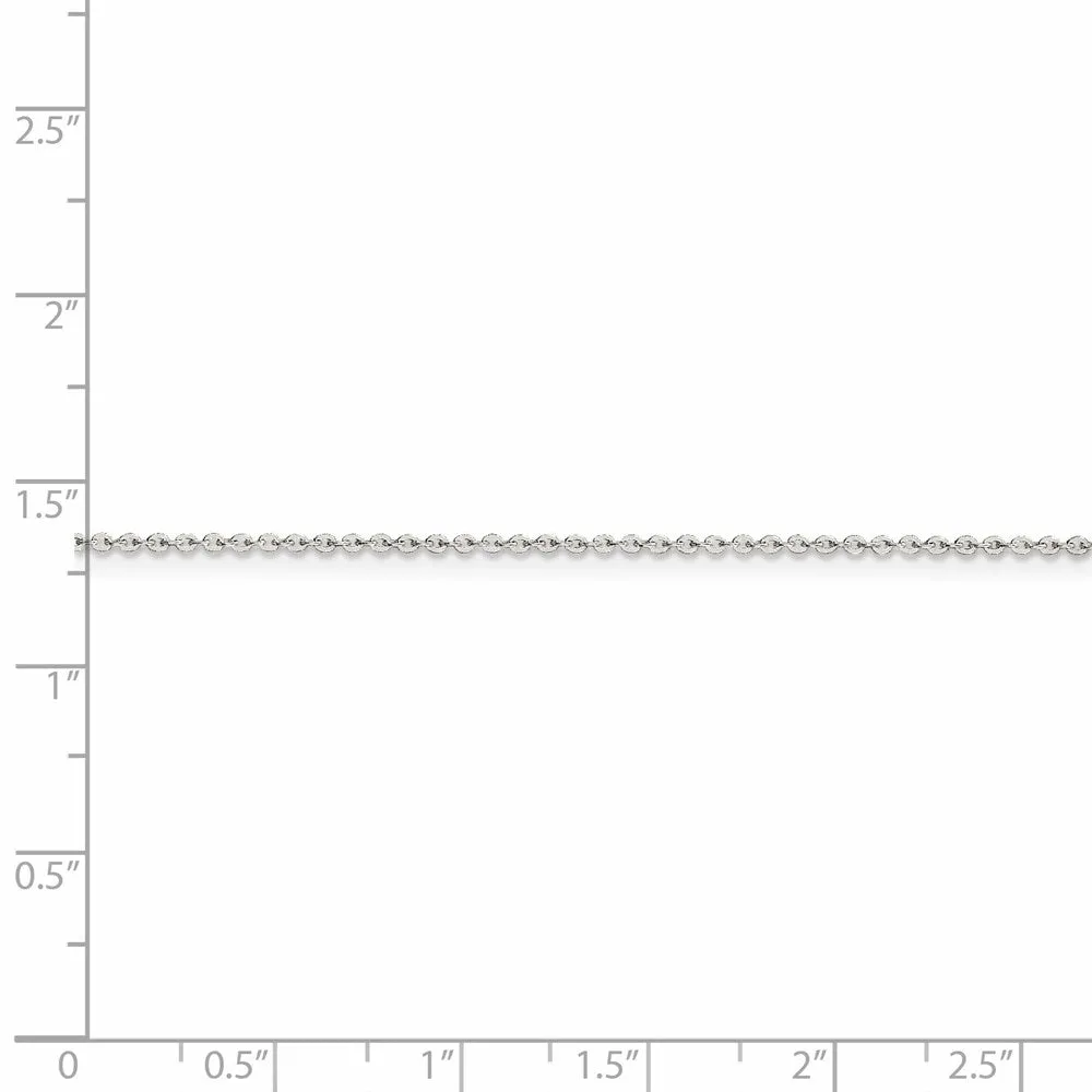 Sterling Silver .9mm Flat Link Cable Chain