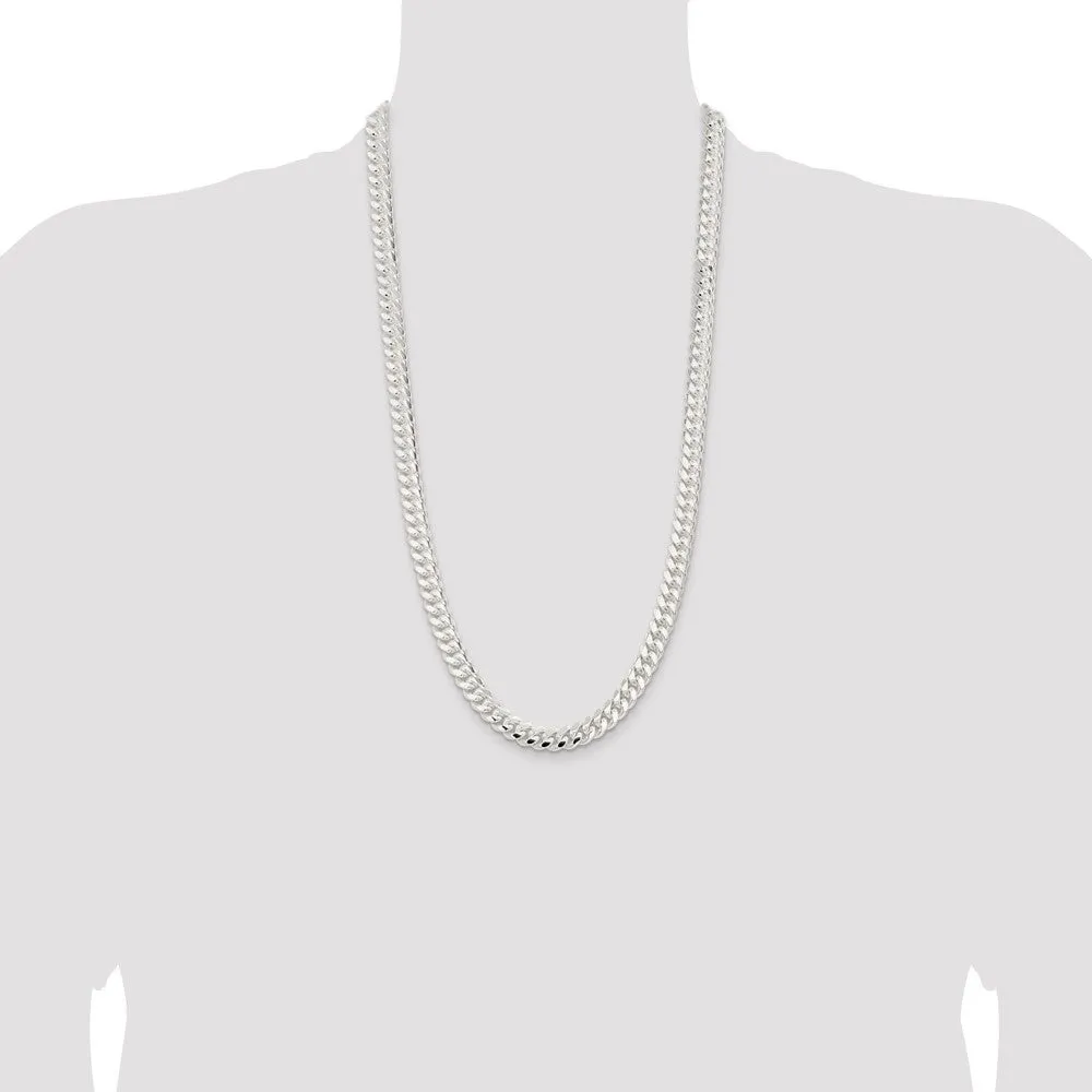 Sterling Silver 9mm Polished Domed Curb Chain