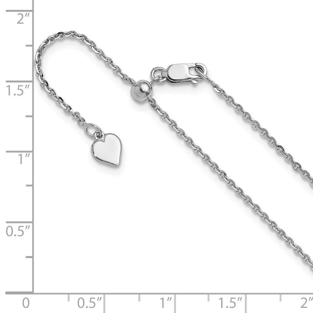 Sterling Silver Adjustable 1.75mm Cable Chain