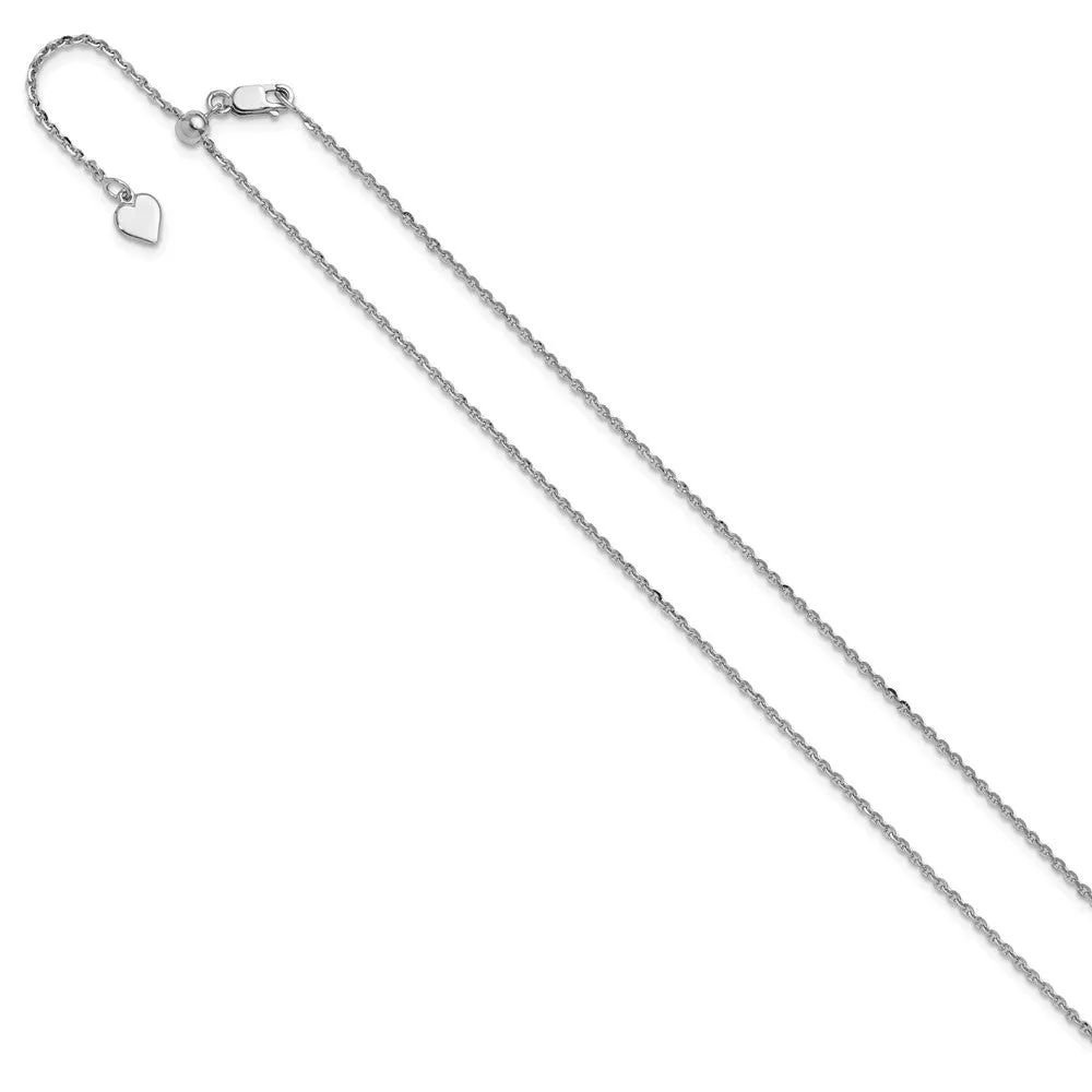 Sterling Silver Adjustable 1.75mm Cable Chain