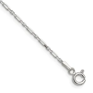Sterling Silver Dimond-cut 1.75mm 3 Short Plus 1 Long Cable Link Chain