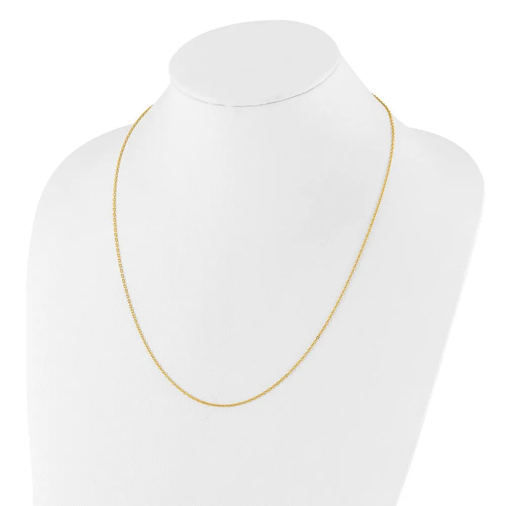 Sterling Silver Gold-plated Adjustable 1.4mm Cable Chain
