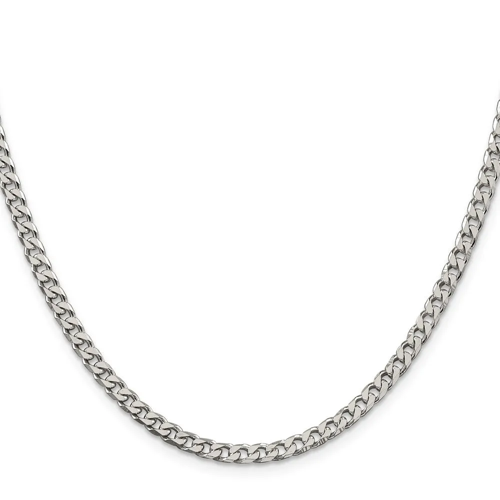 Sterling Silver Polished 3.5mm Curb Chain