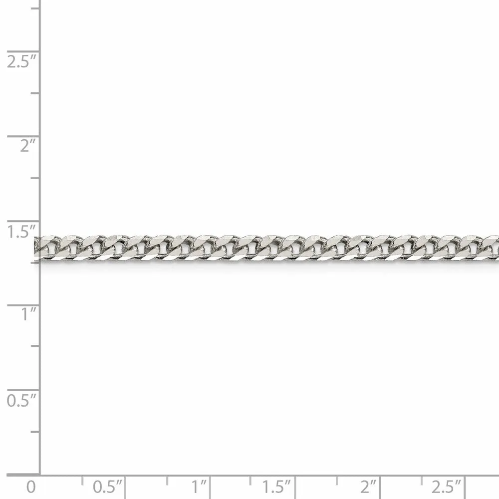 Sterling Silver Polished 3.5mm Curb Chain