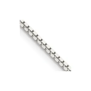 Sterling Silver Rhodium-plated 1.5mm Box Chain